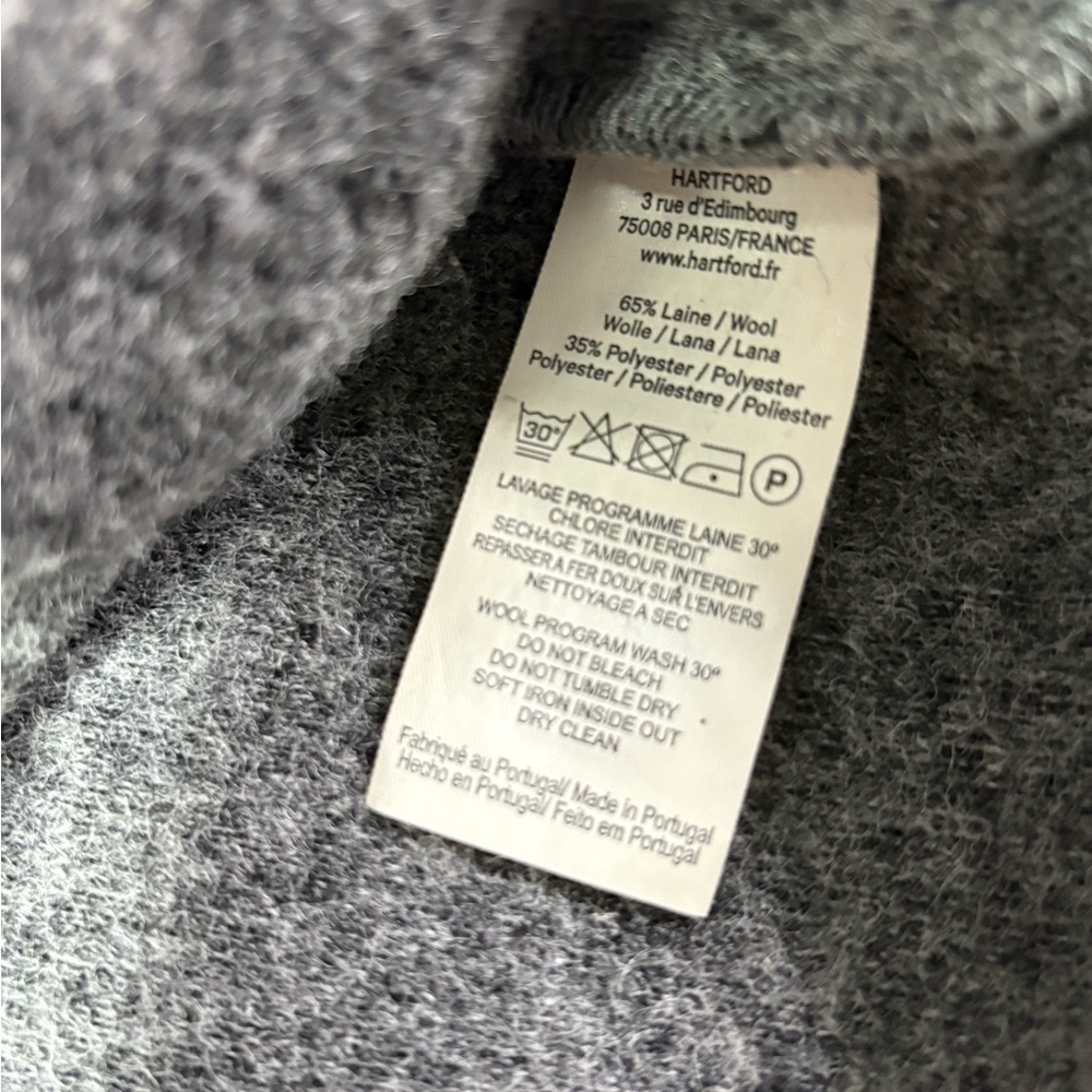 Hartford Hooded Zip Up Jacket Wool Blend Sweater — Size M - Picture 5 of 5